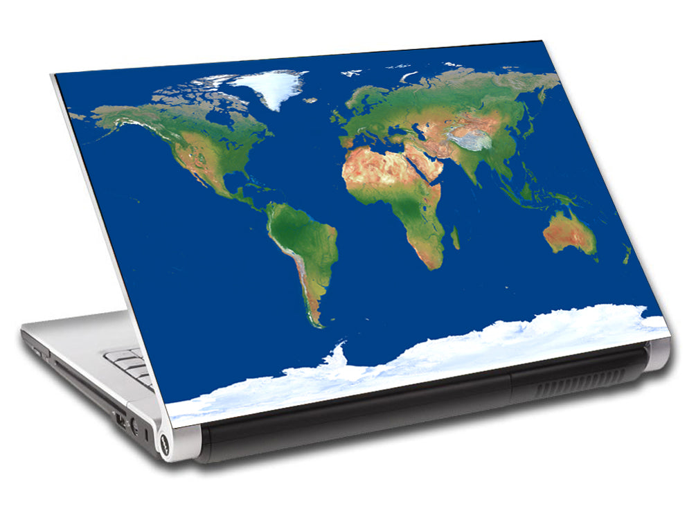 Carte du monde Ordinateur portable personnalisé Skin Vinyl Decal L537