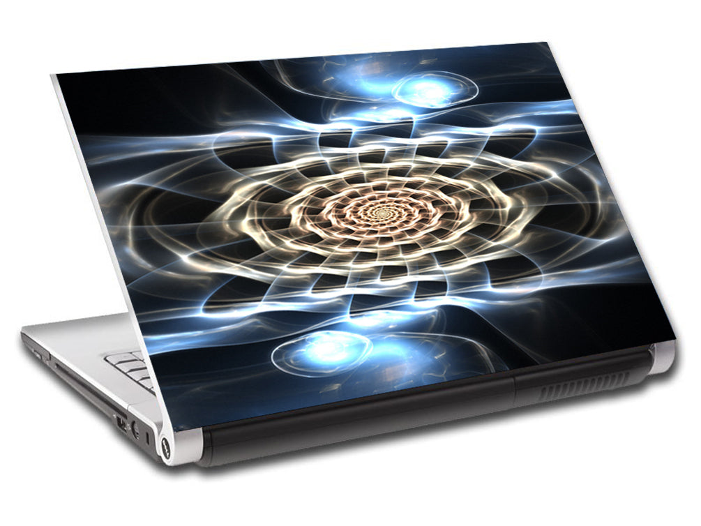 Cercles de néons lumineux ordinateur portable personnalisé Skin Vinyl Decal L548