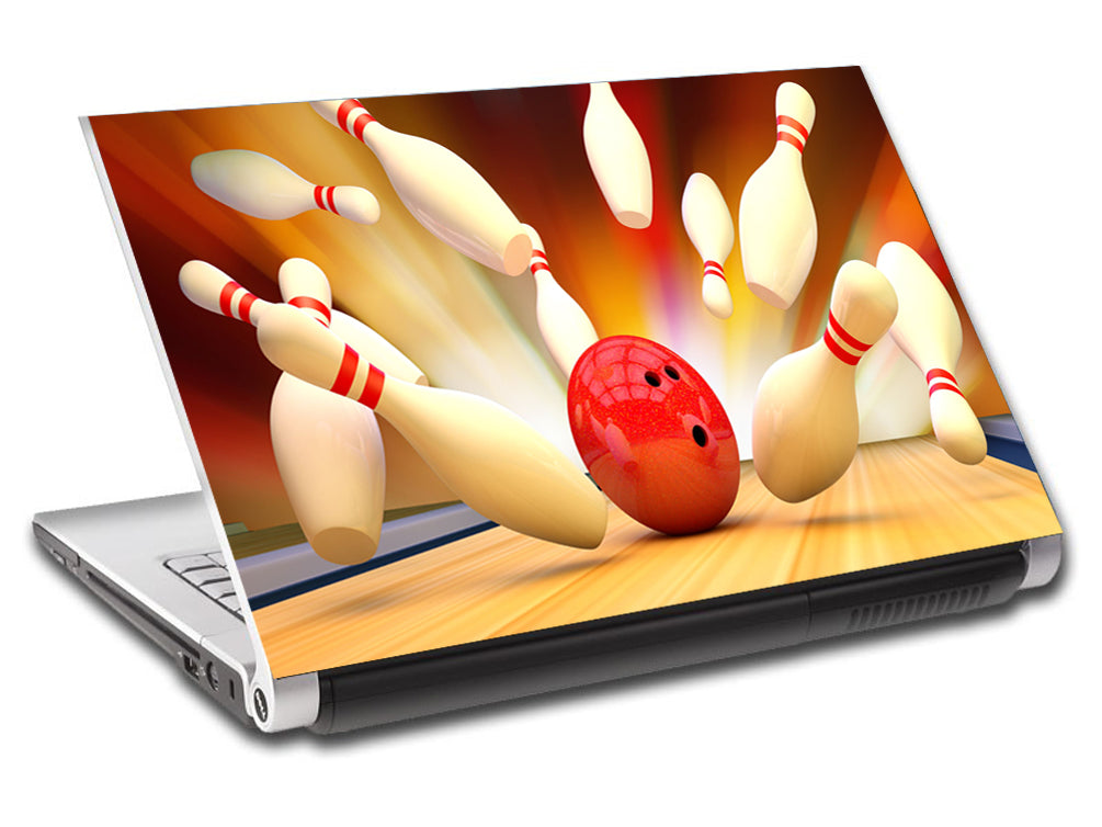 Bowling Ball Pins Ordinateur portable personnalisé Skin Vinyl Decal L564