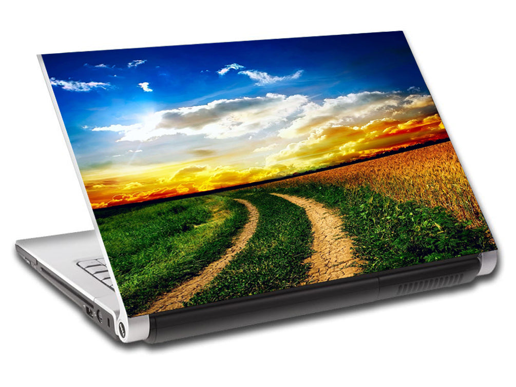 Country Road Sunset Personalized LAPTOP Skin Vinyl Decal L567