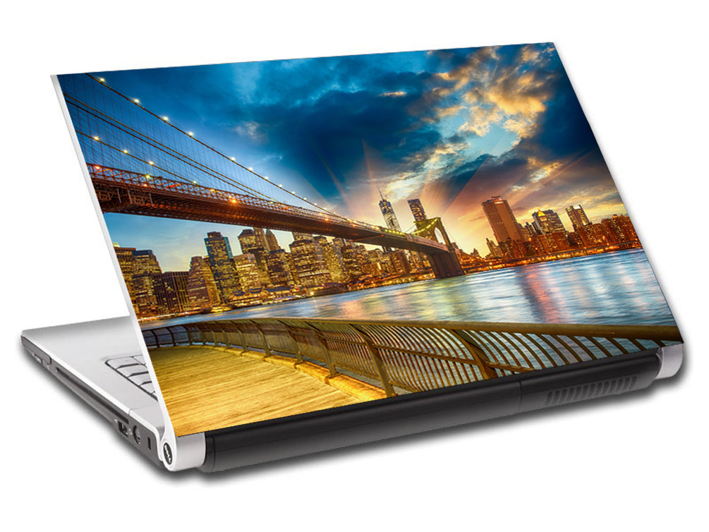 Brooklyn Bridge personnalisé ordinateur portable peau vinyle autocollant L588