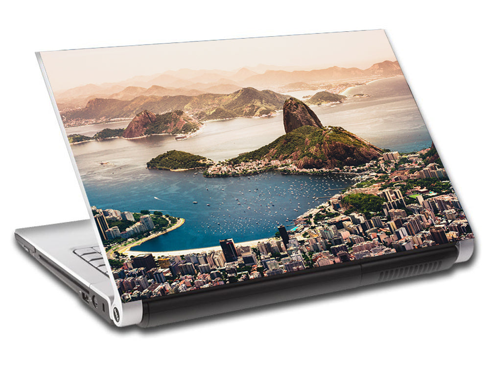 Paysage de plage personnalisé ordinateur portable peau vinyle autocollant L690