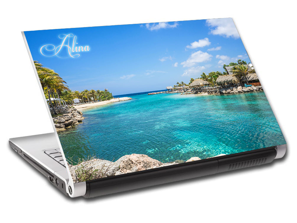 Plage Exotique Personalized LAPTOP Skin Vinyl Decal L691