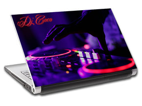 DJ Turn Tables Music Personalized LAPTOP Skin Vinyl Decal L735