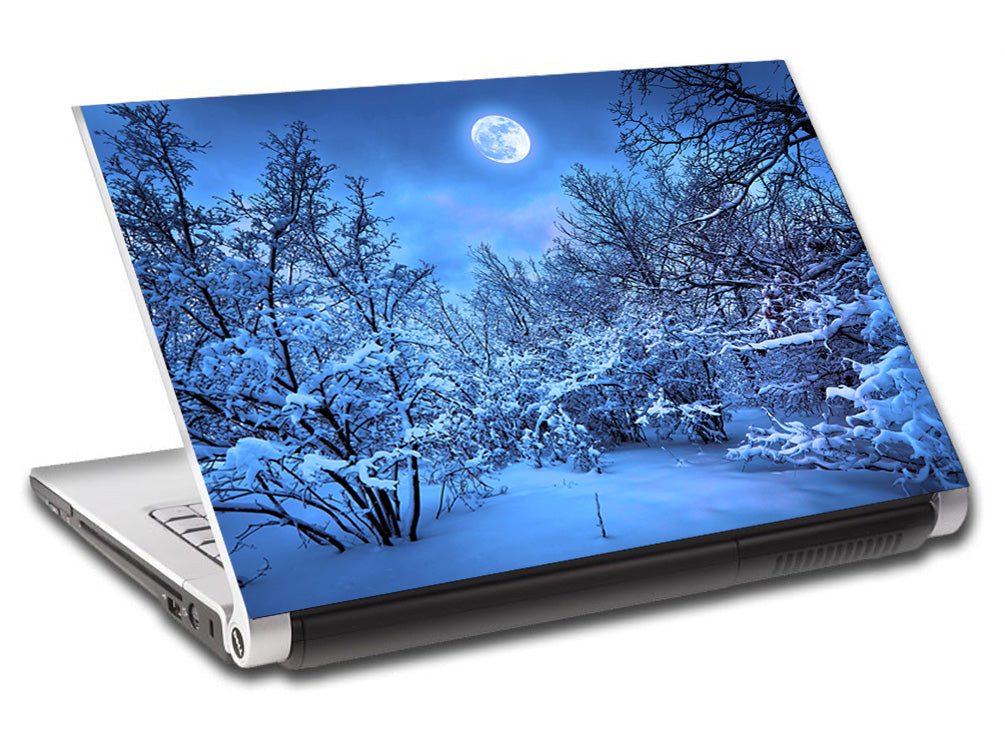 Snowy Forest Full Moon Personnalisé LAPTOP Skin Vinyl Decal L798