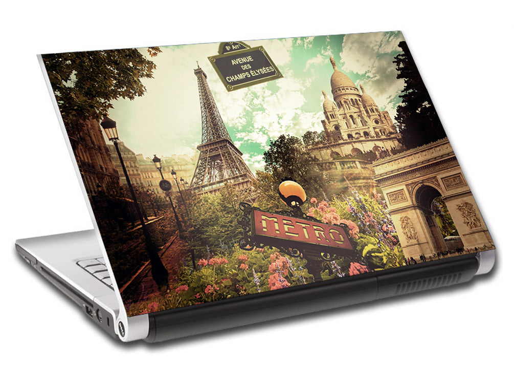 Paris Collage Eiffel Tower Ordinateur portable personnalisé Skin Vinyl Decal L817