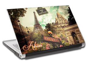 Paris Collage Eiffel Tower Personalized LAPTOP Skin Vinyl Decal L817