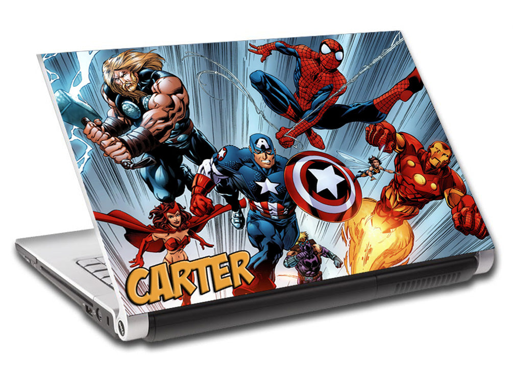 Captain Marvel Super Heroes Personnalisé LAPTOP Skin Vinyl Decal L87