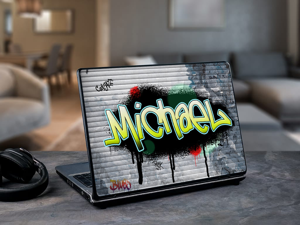 Graffiti sur le rideau de fer personnalisé laptop skin vinyl decal L922