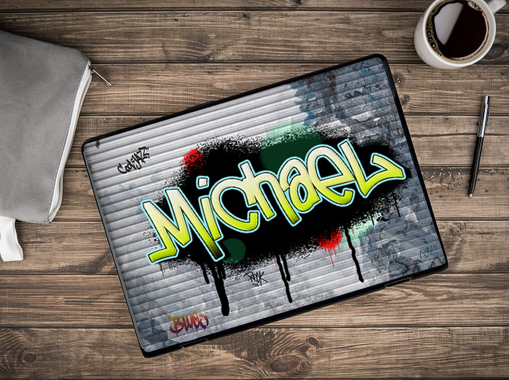 Graffiti sur le rideau de fer personnalisé laptop skin vinyl decal L922