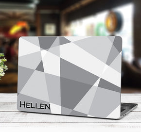 GREY TRIANGLE Personalized LAPTOP Skin Vinyl Decal L937