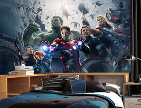 Super Heros Tissé Auto-adhésif Amovible Fond d’écran Moderne Mural M04