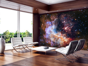 Hubble Galaxy Open Space Woven Self-Adhesive Removable Wallpaper Modern Mural M100