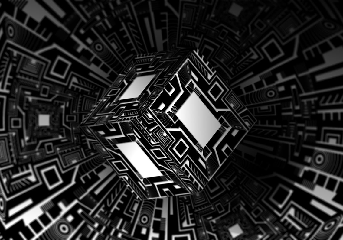3D Illusion Black & White Woven Self-Adhesive Removable Wallpaper Modern Mural M104