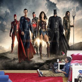 Super Heros Woven Self-Adhesive Removable Wallpaper Modern Mural M105