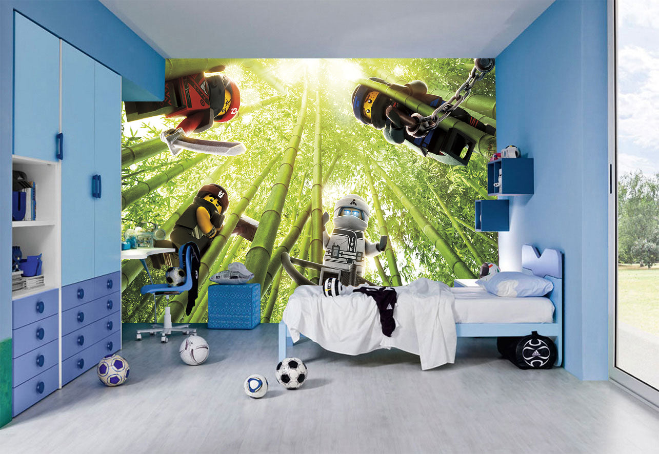 NINJAGO Lego Woven Self-Adhesive Removable Wallpaper Modern Mural M115