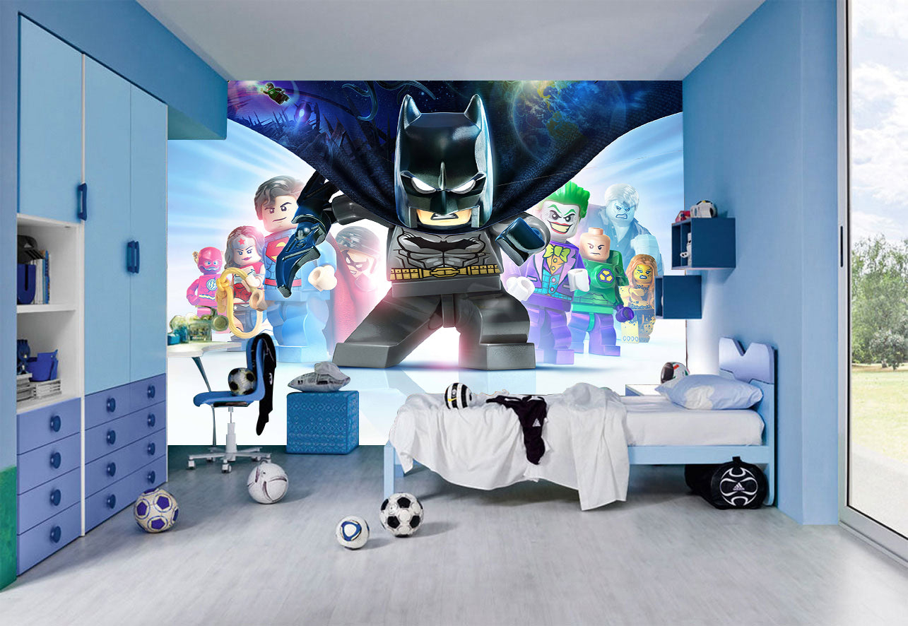 LEGO BATMAN Tissé auto-adhésif papier peint amovible Moderne Mural M116