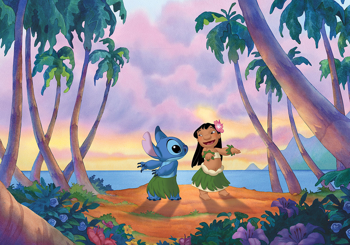 Lilo & Stitch Disney Woven Self-Adhesive Removable Wallpaper Modern Mural M119