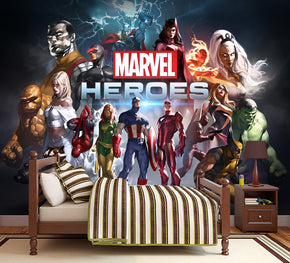 Marvel Superheroes Woven Self-Adhesive Removable Wallpaper Modern Mural M125