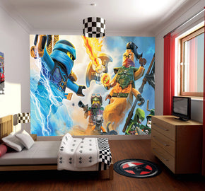 NINJAGO Lego Woven Self-Adhésif Removable Wallpaper Modern Mural M143