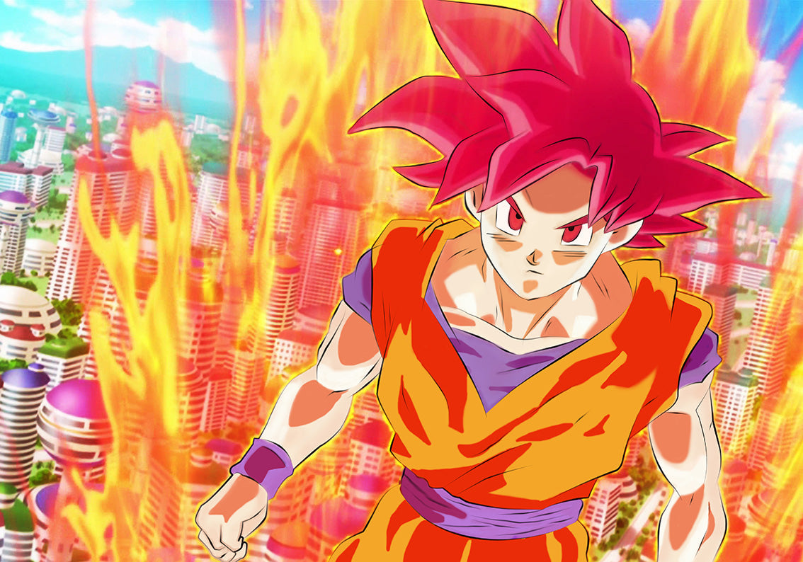 Dragon Ball Z Goku Woven Self-Adhesive Removable Wallpaper Modern Mural M149
