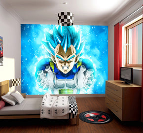 Dragon Ball Z Vegeta Woven Self-Adhesive Removable Wallpaper Modern Mural M151