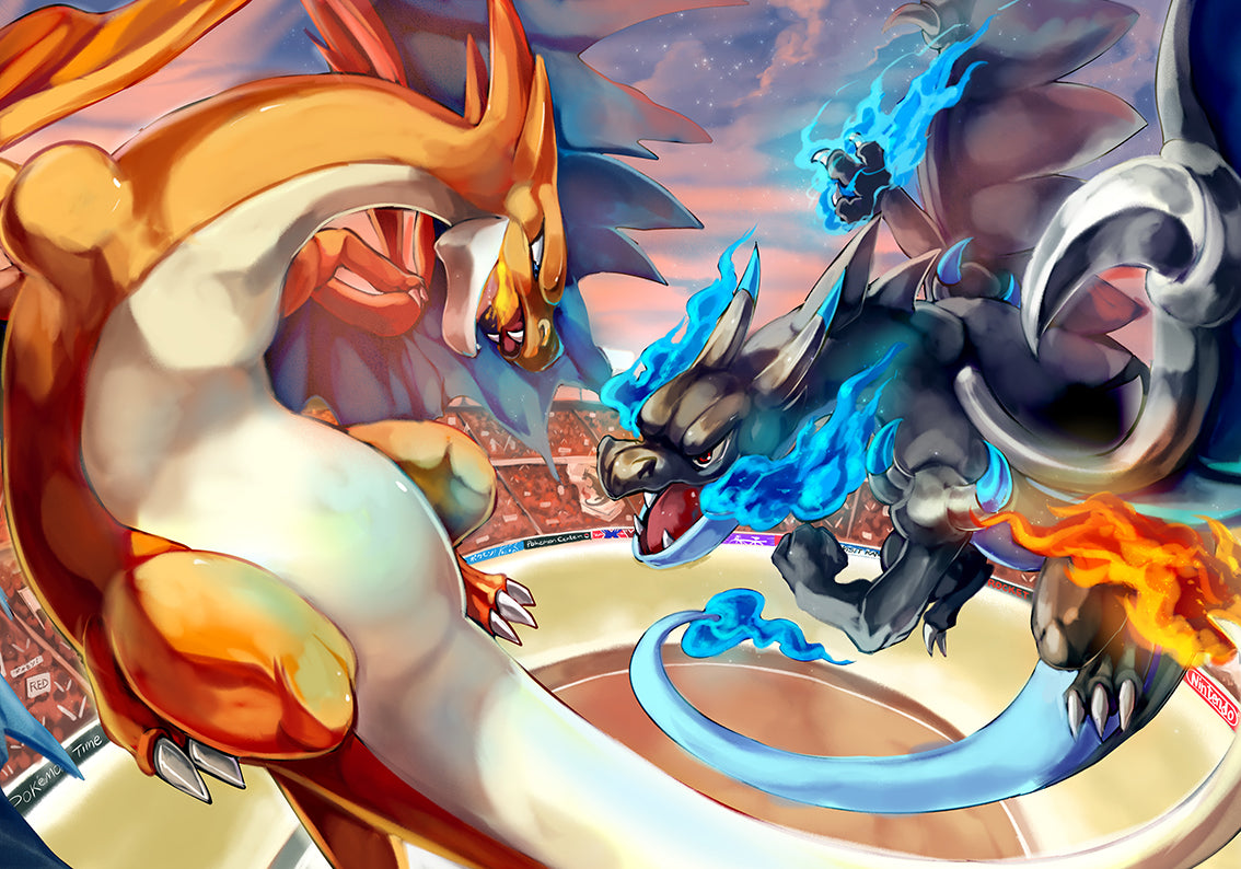 Pokémon Charizard Woven Self-Adhesive Removable Wallpaper Modern Mural M155