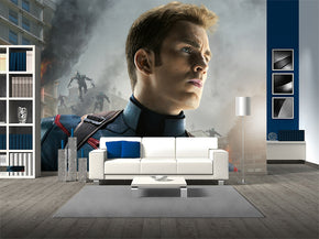 Super Heros Woven Self-Adhesive Removable Wallpaper Modern Mural M15