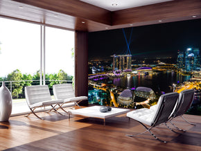 Singapore Cityscape Woven Self-Adhesive Removable Wallpaper Modern Mural M170