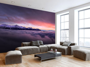 Sunset Panorama Woven Self-Adhesive Removable Wallpaper Modern Mural M175