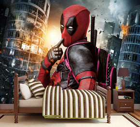 Super Heros Woven Self-Adhesive Removable Wallpaper Modern Mural M18