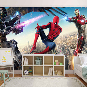 Super Heros Woven Self-Adhesive Removable Wallpaper Modern Mural M19