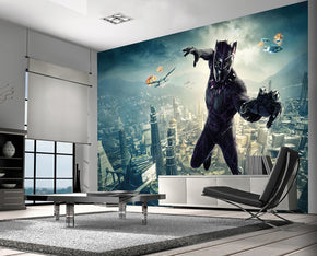 Super Heroes Woven Self-Adhesive Removable Wallpaper Modern Mural M213