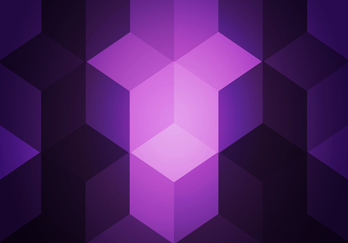 Purple Cubes Pattern Woven Self-Adhesive Removable Wallpaper Modern Mural M220
