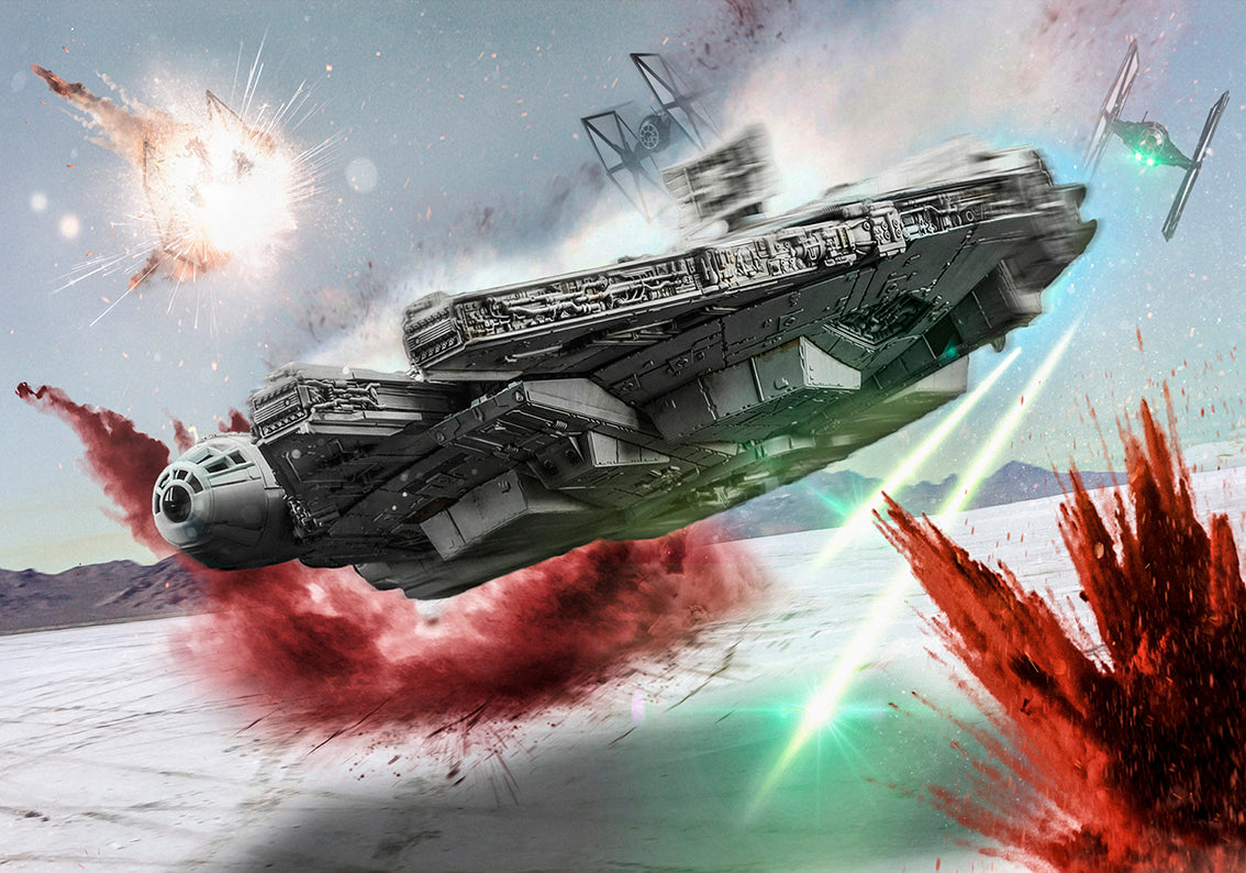 Millennium Falcon Star Wars Self-Adhesive Removable Wallpaper Modern Mural M256