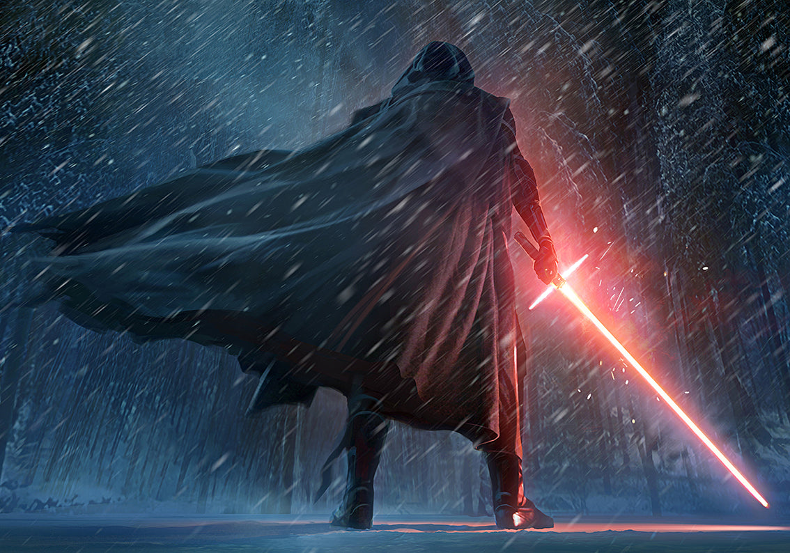 Star Wars Kylo Ren Woven Self-Adhesive Removable Wallpaper Modern Mural M237