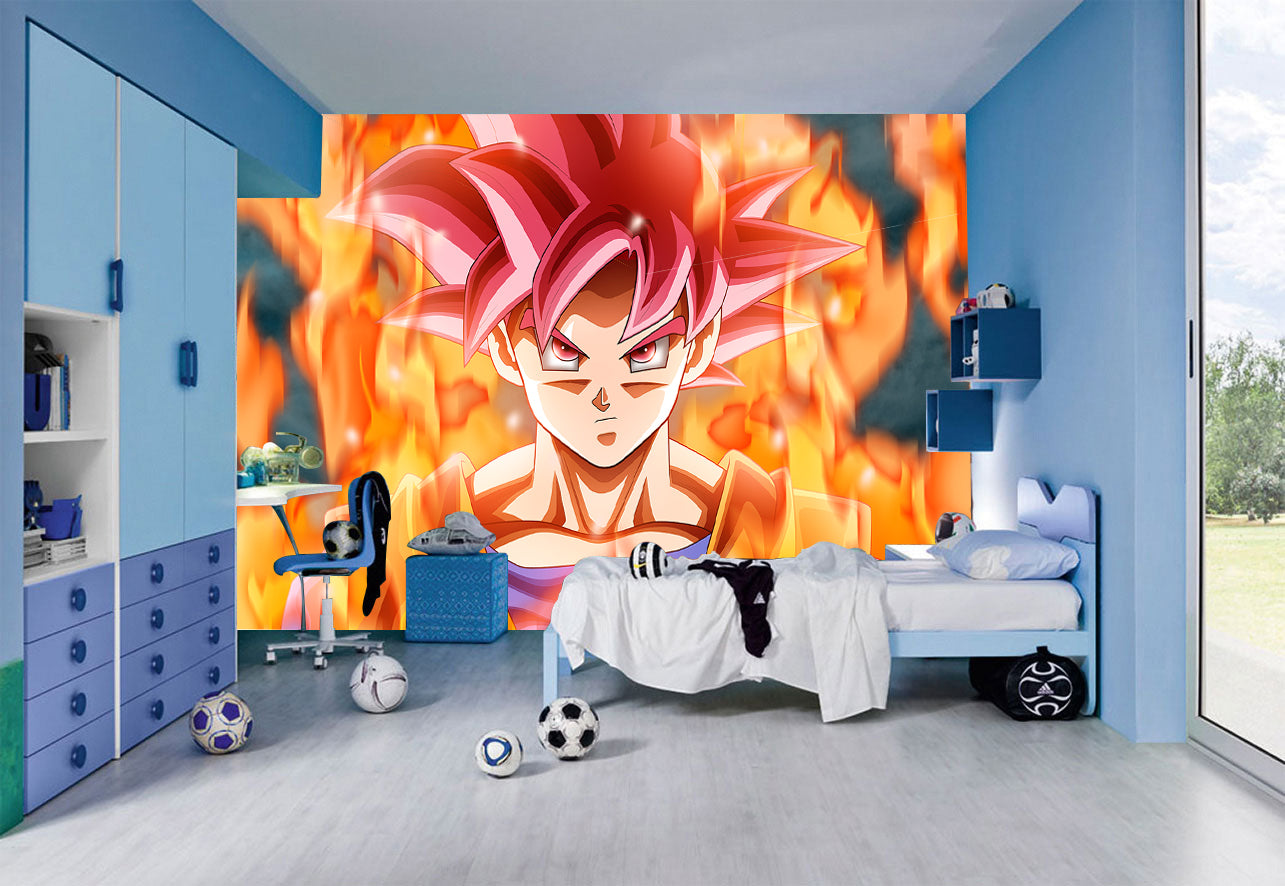 Dragon Ball Z Woven Self-Adhesive Removable Wallpaper Modern Mural M23