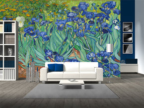 Van Gogh Irises Woven Self-Adhesive Removable Wallpaper Modern Mural M246