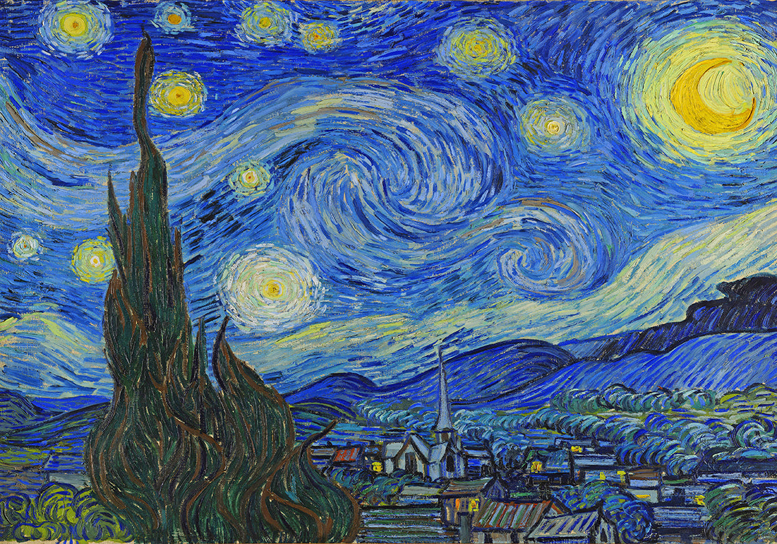 Van Gogh The Starry Night Woven Self-Adhesive Removable Wallpaper Modern Mural M247