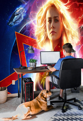 Super Heroes Woven Self-Adhesive Removable Wallpaper Modern Mural M269