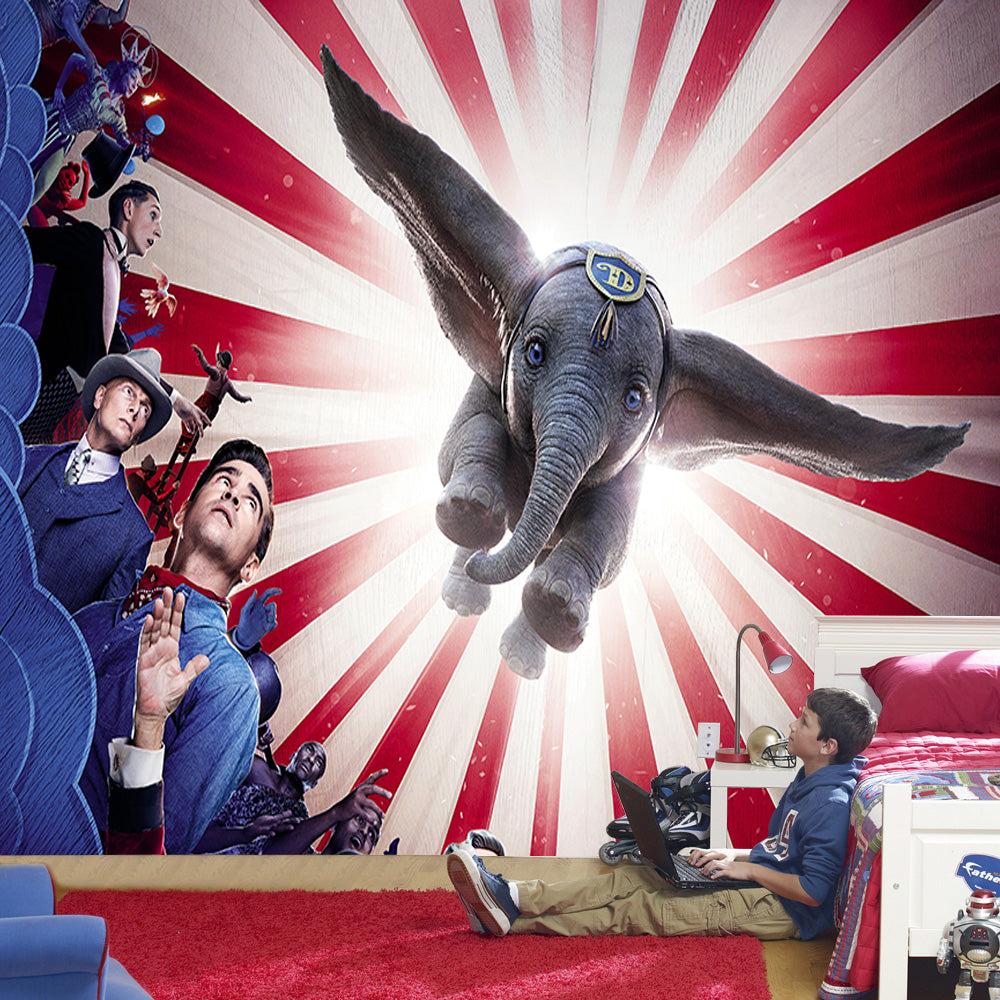 Dumbo Tissé auto-adhésif papier peint amovible Moderne Mural M272