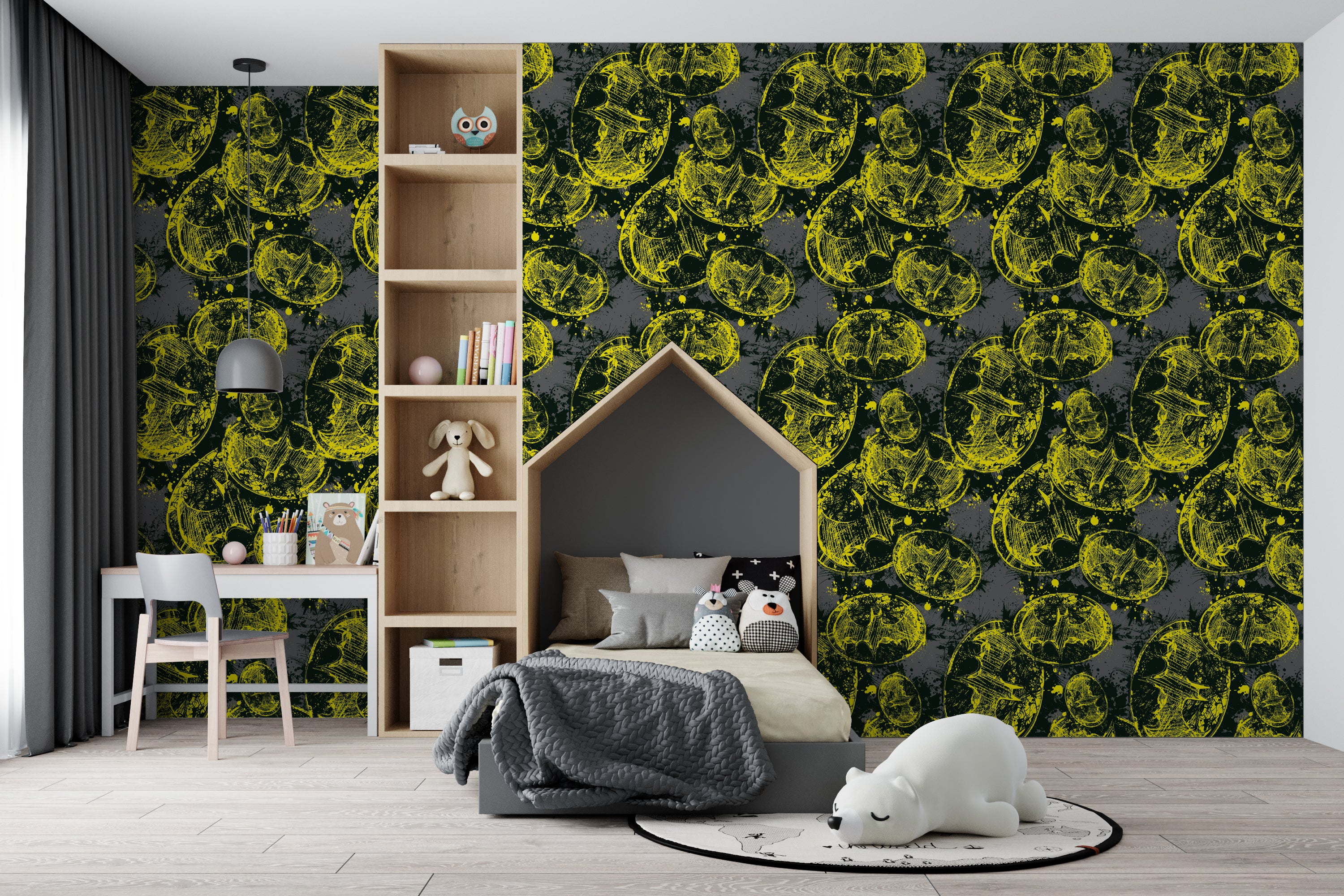 LEGO BATMAN Tissé auto-adhésif papier peint amovible Moderne Mural M116