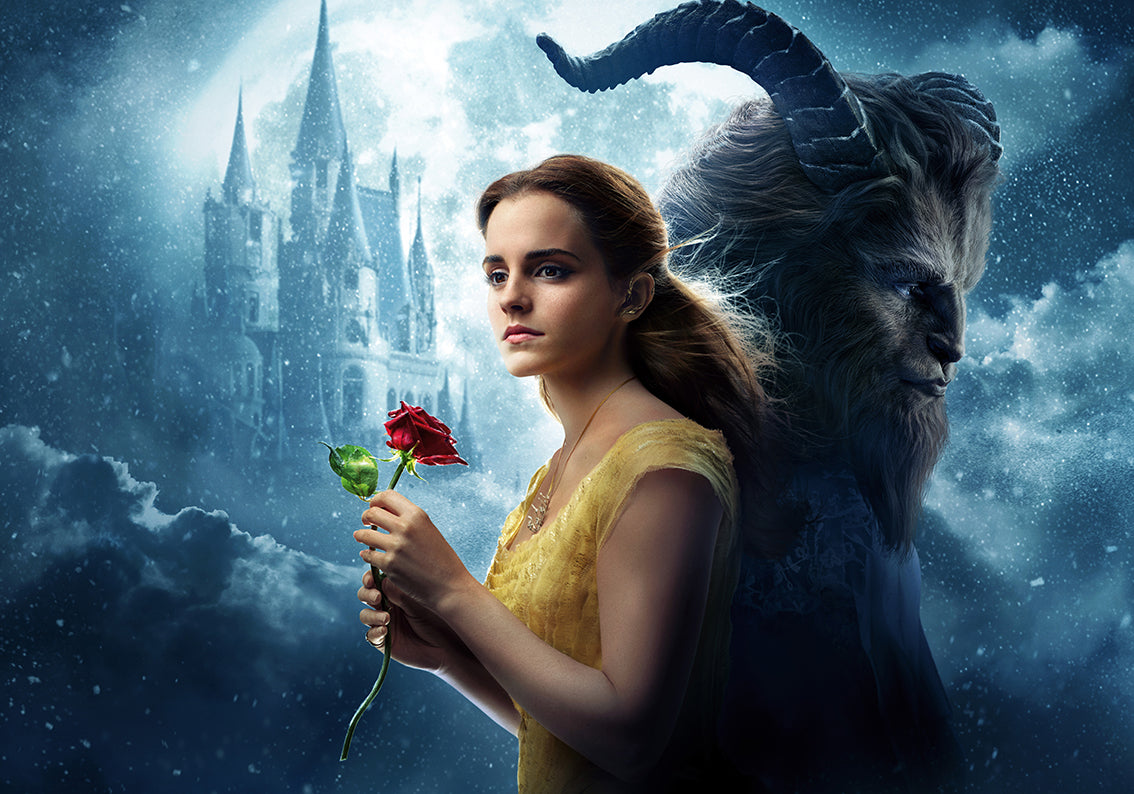 Beauty & The Beast Woven Self-Adhesive Removable Wallpaper Modern Mural M39