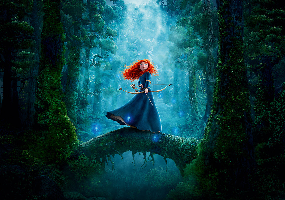 Brave Merida Disney Woven Self-Adhesive Removable Wallpaper Modern Mural M46