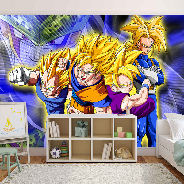 Wall Mural Goku and Vegeta, Dragon Ball Z Photo Wallpaper Children's, Kids  Room