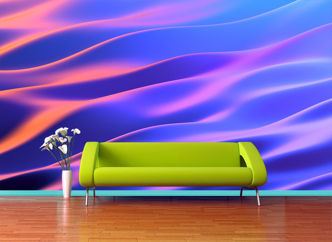 Abstract Purple Sand Woven Self-Adhesive Removable Wallpaper Modern Mural M64