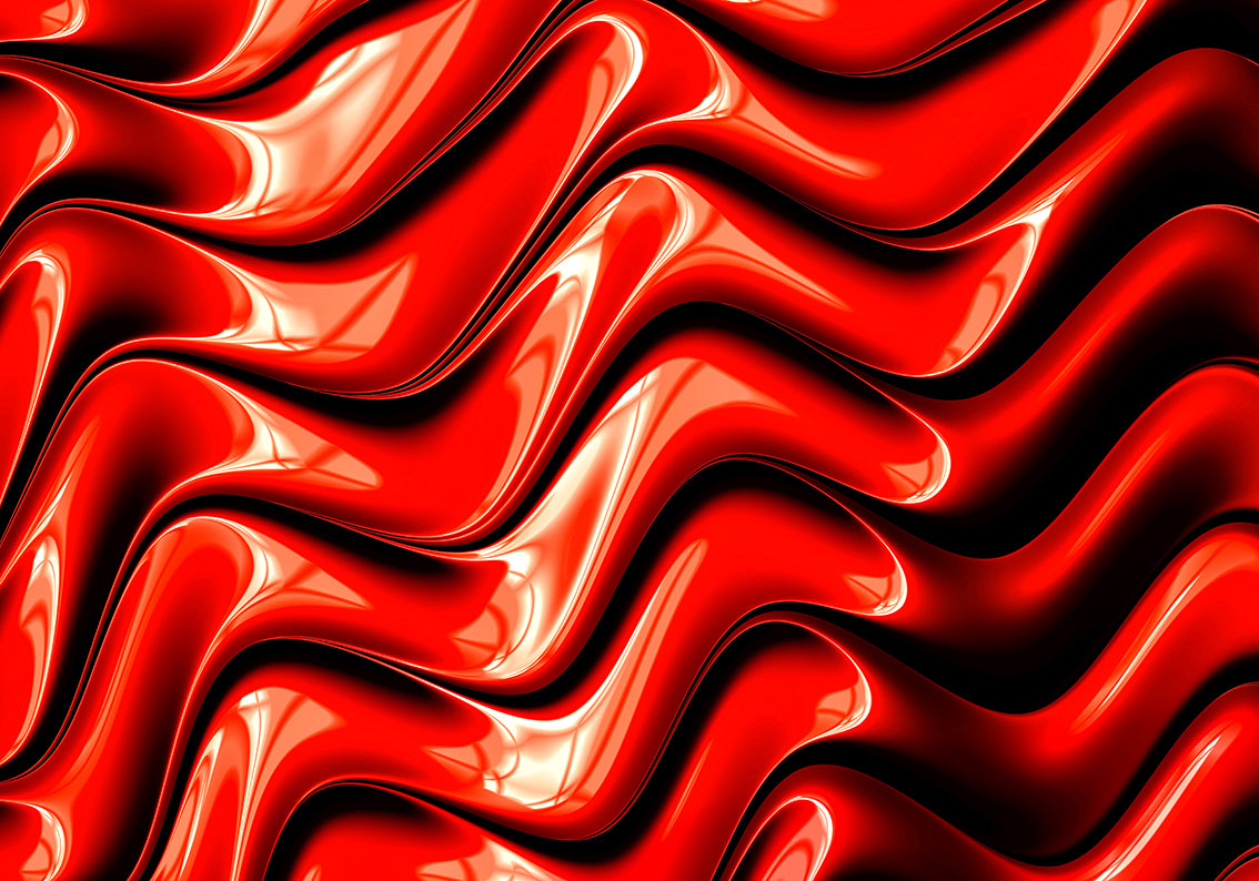 Red Fractal Pattern Woven Self-Adhesive Removable Wallpaper Modern Mural M66