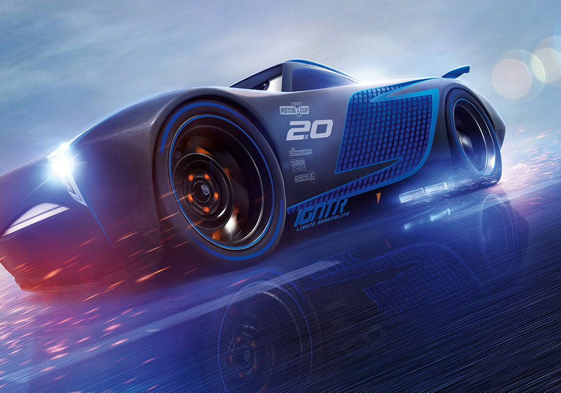 Jackson Storm Disney Cars Woven Self-Adhesive Removable Wallpaper Modern Mural M96