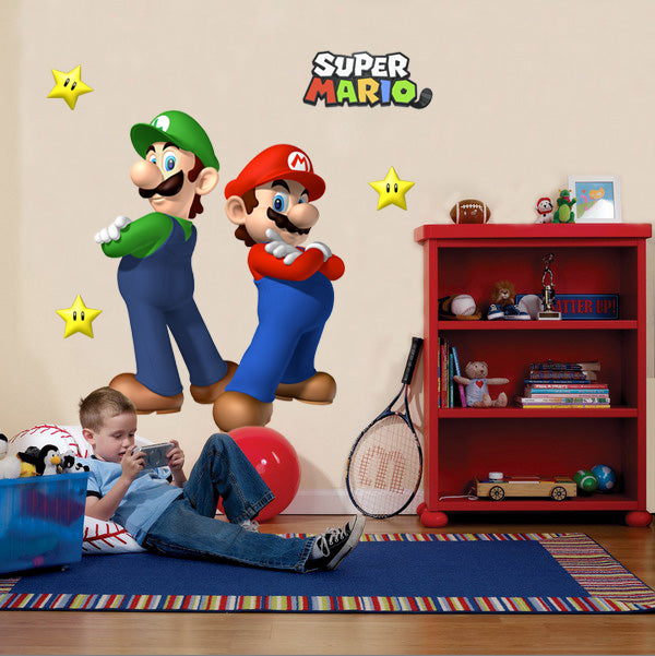 Mario & Luigi Characters Wall Sticker Decal 001