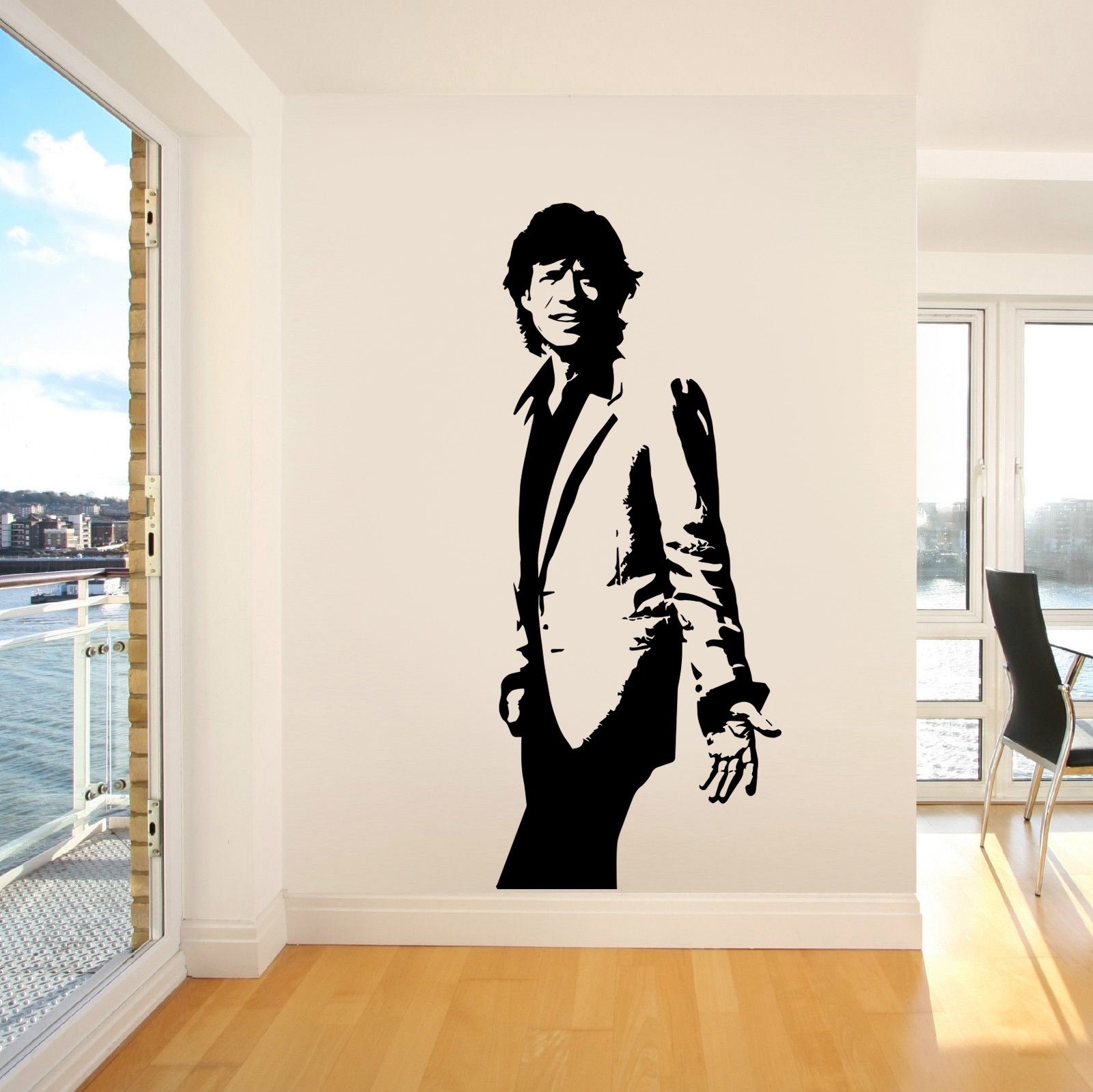 Rock Singer Wall Sticker Decal Stencil Silhouette ST133